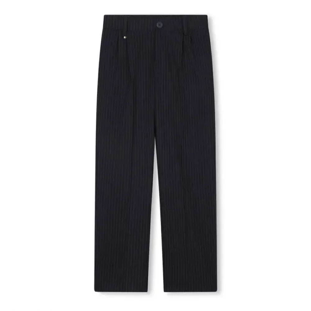 BOSS - Pinstripe Dress Pants - Navy